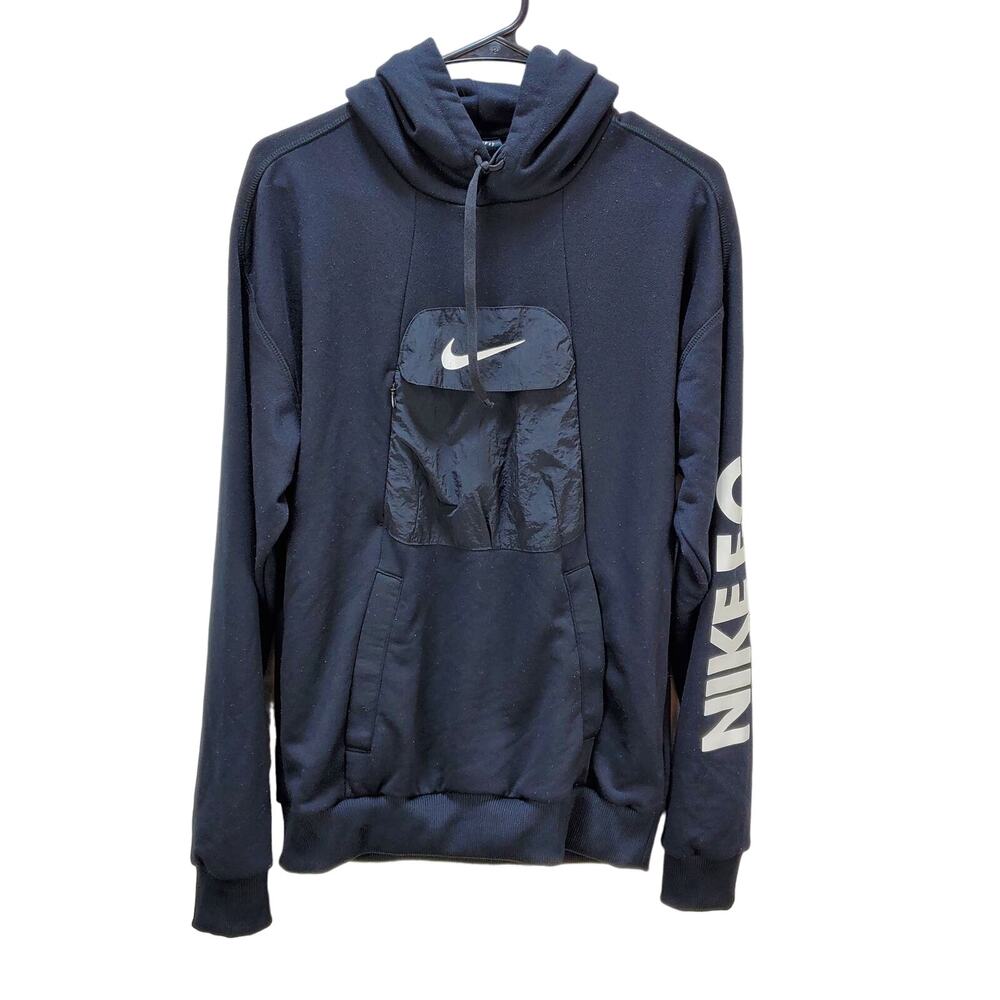 NIKE F.C. Hoodie Mens Size Small Pullover Soccer CJ2491 010 Black Thumb Holes
